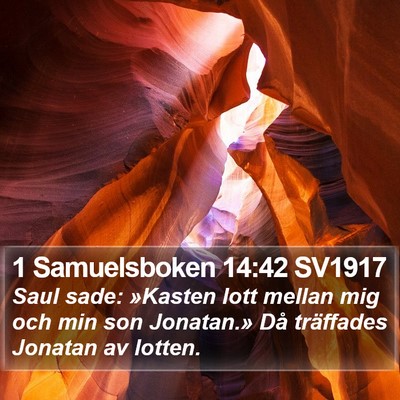 1 Samuelsboken 14:42 SV1917 Bible Verse Image