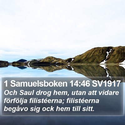 1 Samuelsboken 14:46 SV1917 Bible Verse Image