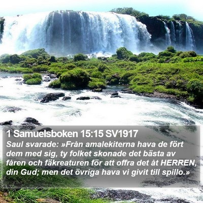1 Samuelsboken 15:15 SV1917 Bible Verse Image