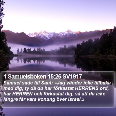 1 Samuelsboken 15:26 SV1917 Bible Verse Image