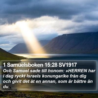 1 Samuelsboken 15:28 SV1917 Bible Verse Image