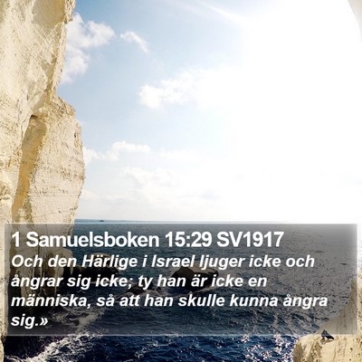 1 Samuelsboken 15:29 SV1917 Bible Verse Image