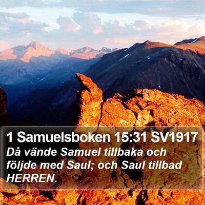 1 Samuelsboken 15:31 SV1917 Bible Verse Image