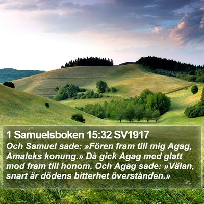 1 Samuelsboken 15:32 SV1917 Bible Verse Image