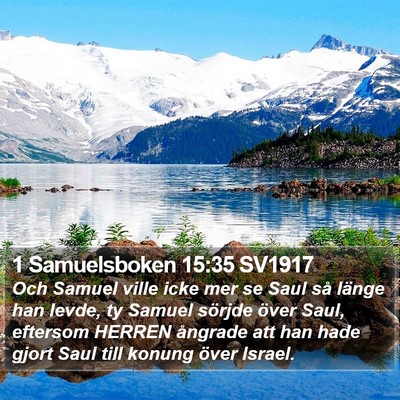 1 Samuelsboken 15:35 SV1917 Bible Verse Image