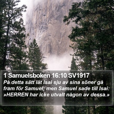 1 Samuelsboken 16:10 SV1917 Bible Verse Image