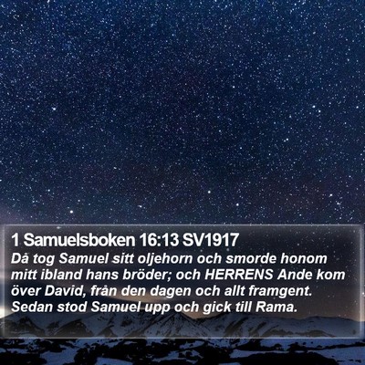 1 Samuelsboken 16:13 SV1917 Bible Verse Image