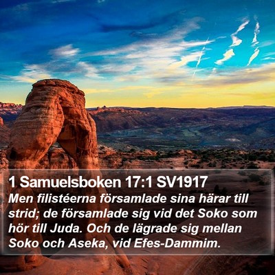 1 Samuelsboken 17:1 SV1917 Bible Verse Image