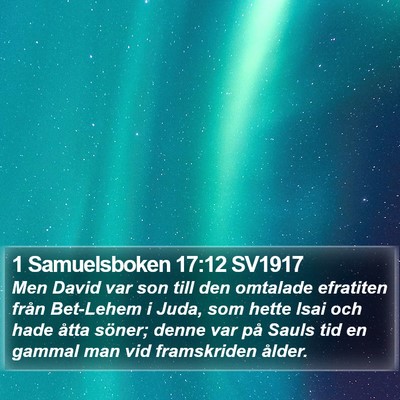 1 Samuelsboken 17:12 SV1917 Bible Verse Image