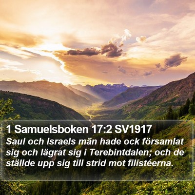 1 Samuelsboken 17:2 SV1917 Bible Verse Image