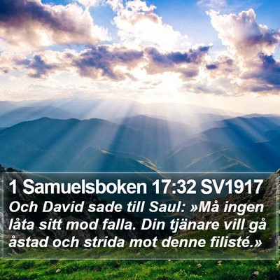 1 Samuelsboken 17:32 SV1917 Bible Verse Image
