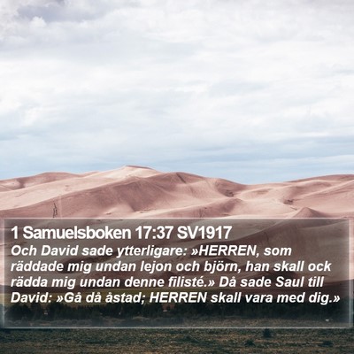 1 Samuelsboken 17:37 SV1917 Bible Verse Image