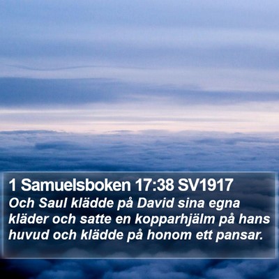 1 Samuelsboken 17:38 SV1917 Bible Verse Image
