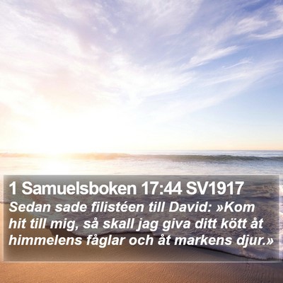 1 Samuelsboken 17:44 SV1917 Bible Verse Image