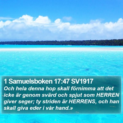 1 Samuelsboken 17:47 SV1917 Bible Verse Image