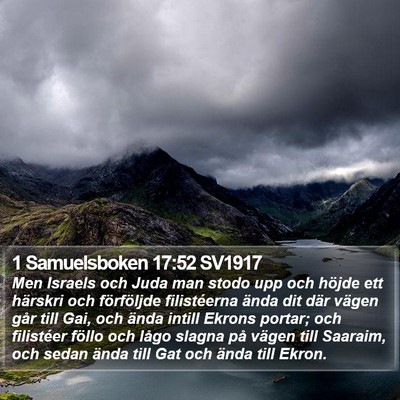1 Samuelsboken 17:52 SV1917 Bible Verse Image