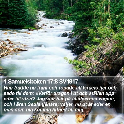 1 Samuelsboken 17:8 SV1917 Bible Verse Image