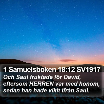 1 Samuelsboken 18:12 SV1917 Bible Verse Image