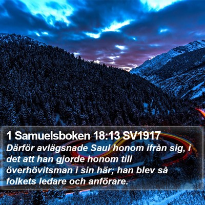 1 Samuelsboken 18:13 SV1917 Bible Verse Image