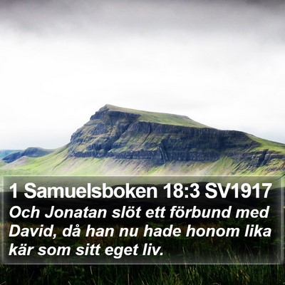 1 Samuelsboken 18:3 SV1917 Bible Verse Image