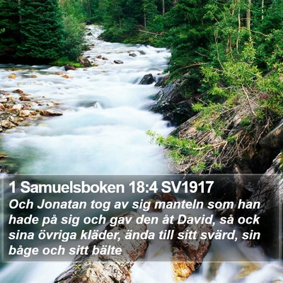 1 Samuelsboken 18:4 SV1917 Bible Verse Image