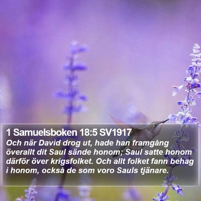 1 Samuelsboken 18:5 SV1917 Bible Verse Image
