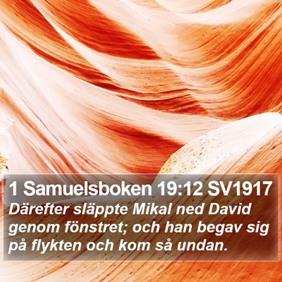 1 Samuelsboken 19:12 SV1917 Bible Verse Image