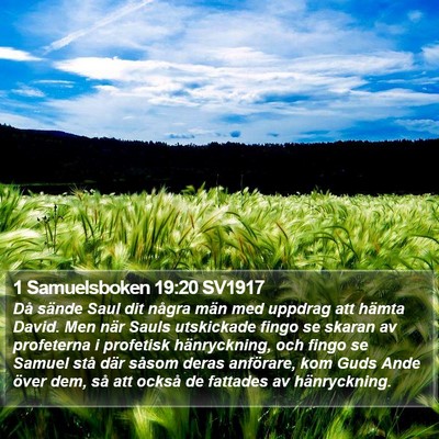 1 Samuelsboken 19:20 SV1917 Bible Verse Image