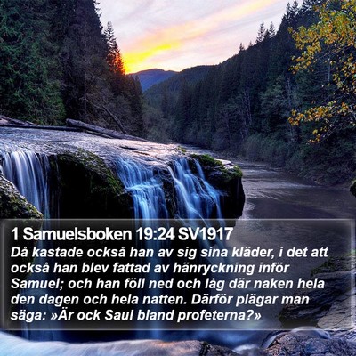 1 Samuelsboken 19:24 SV1917 Bible Verse Image