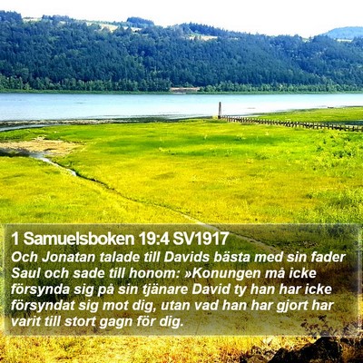 1 Samuelsboken 19:4 SV1917 Bible Verse Image