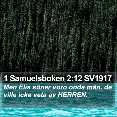 1 Samuelsboken 2:12 SV1917 Bible Verse Image