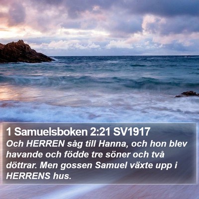 1 Samuelsboken 2:21 SV1917 Bible Verse Image