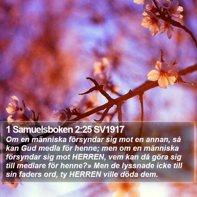 1 Samuelsboken 2:25 SV1917 Bible Verse Image