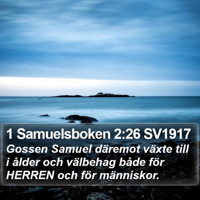 1 Samuelsboken 2:26 SV1917 Bible Verse Image