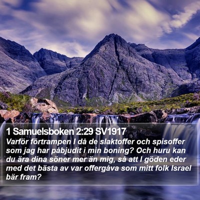 1 Samuelsboken 2:29 SV1917 Bible Verse Image