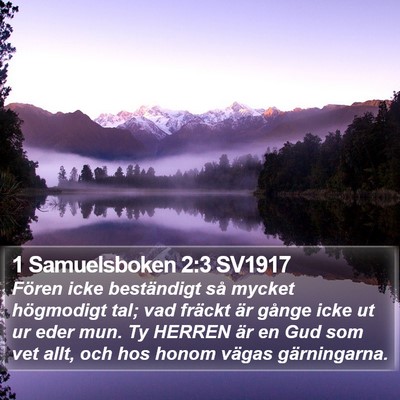 1 Samuelsboken 2:3 SV1917 Bible Verse Image