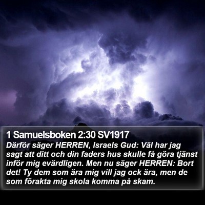 1 Samuelsboken 2:30 SV1917 Bible Verse Image