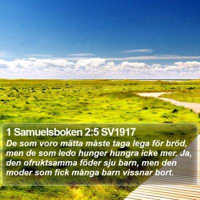 1 Samuelsboken 2:5 SV1917 Bible Verse Image