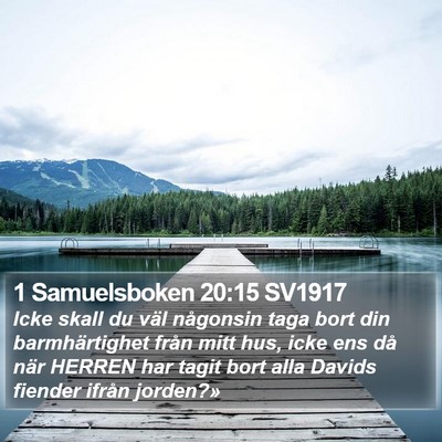 1 Samuelsboken 20:15 SV1917 Bible Verse Image