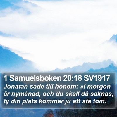 1 Samuelsboken 20:18 SV1917 Bible Verse Image
