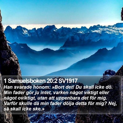 1 Samuelsboken 20:2 SV1917 Bible Verse Image