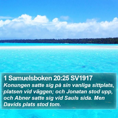 1 Samuelsboken 20:25 SV1917 Bible Verse Image