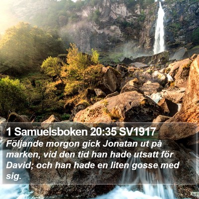 1 Samuelsboken 20:35 SV1917 Bible Verse Image