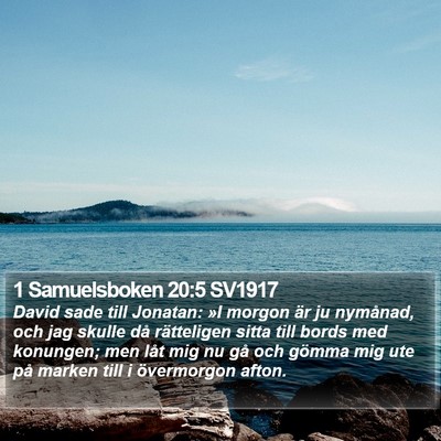 1 Samuelsboken 20:5 SV1917 Bible Verse Image
