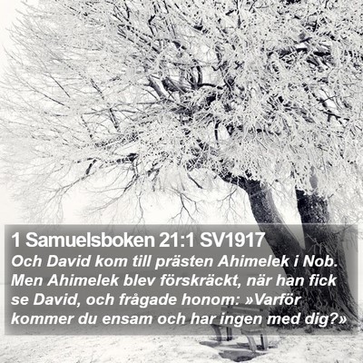 1 Samuelsboken 21:1 SV1917 Bible Verse Image