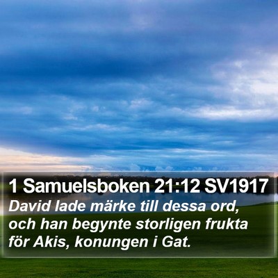 1 Samuelsboken 21:12 SV1917 Bible Verse Image