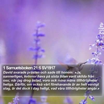 1 Samuelsboken 21:5 SV1917 Bible Verse Image