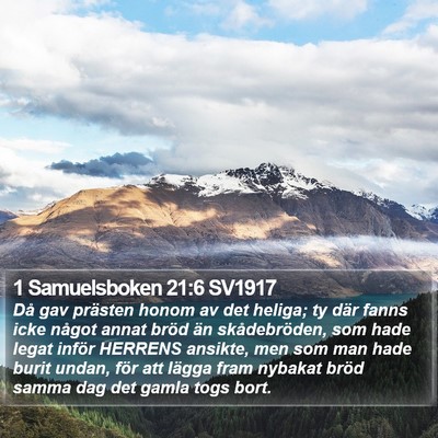 1 Samuelsboken 21:6 SV1917 Bible Verse Image