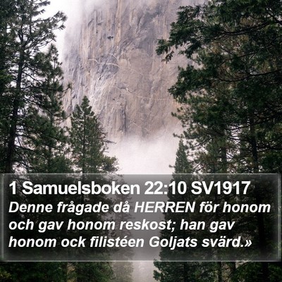 1 Samuelsboken 22:10 SV1917 Bible Verse Image