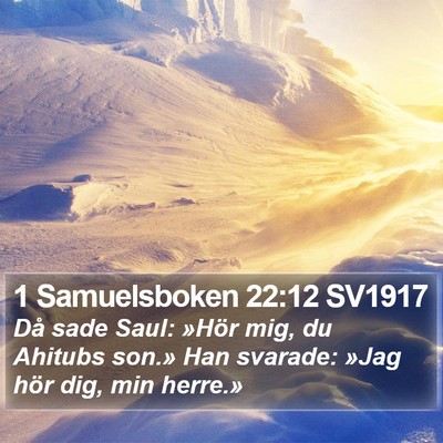 1 Samuelsboken 22:12 SV1917 Bible Verse Image